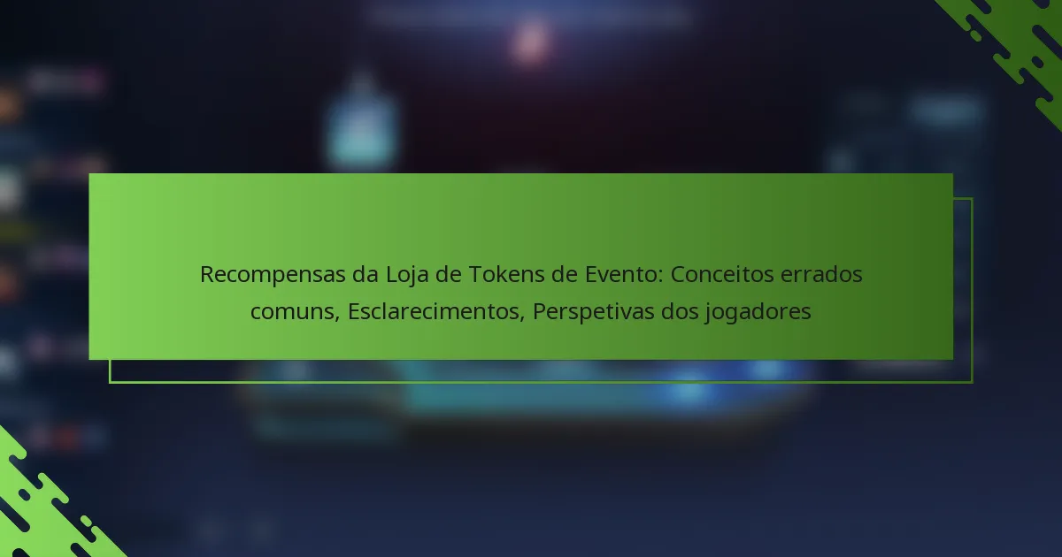 Recompensas da Loja de Tokens de Evento: Conceitos errados comuns, Esclarecimentos, Perspetivas dos jogadores