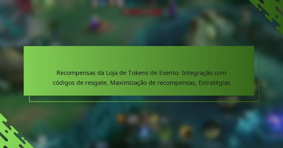 Recompensas da Loja de Tokens de Evento: Integração com códigos de resgate, Maximização de recompensas, Estratégias
